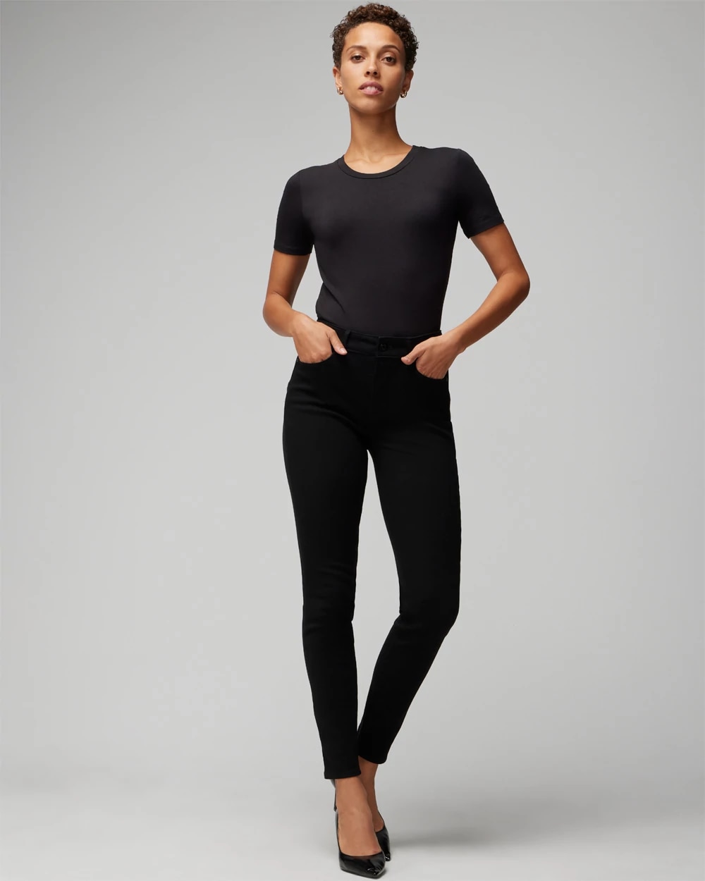 High-Rise Black Skinny Jeans