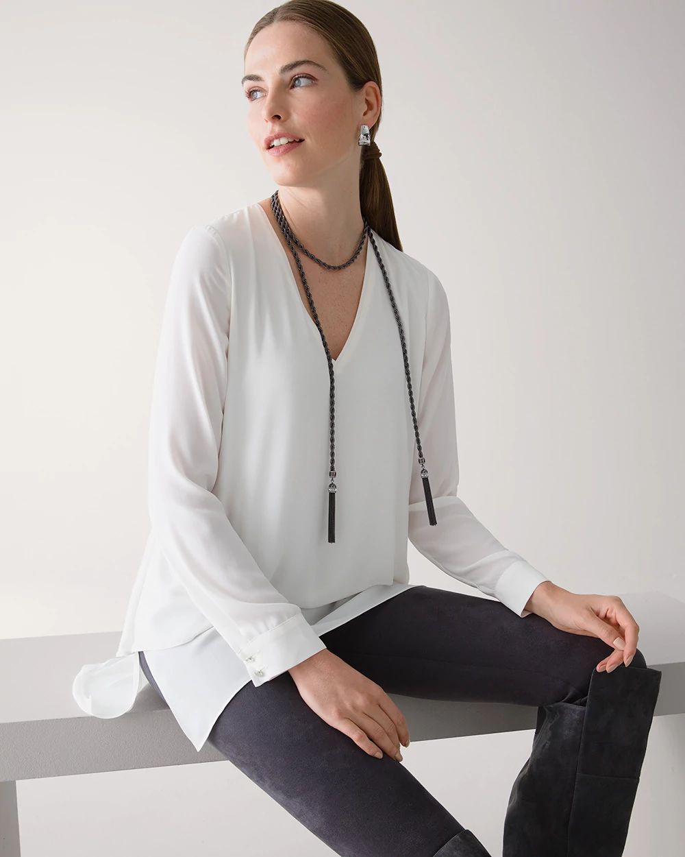 Long Sleeve V-Neck Tunic