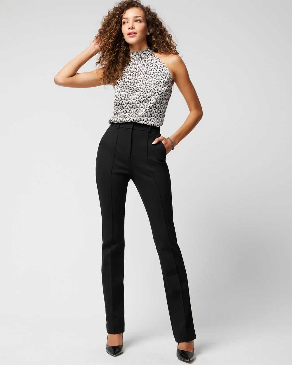 Petite Extra High-Rise Luxe Stretch Bootcut Pants