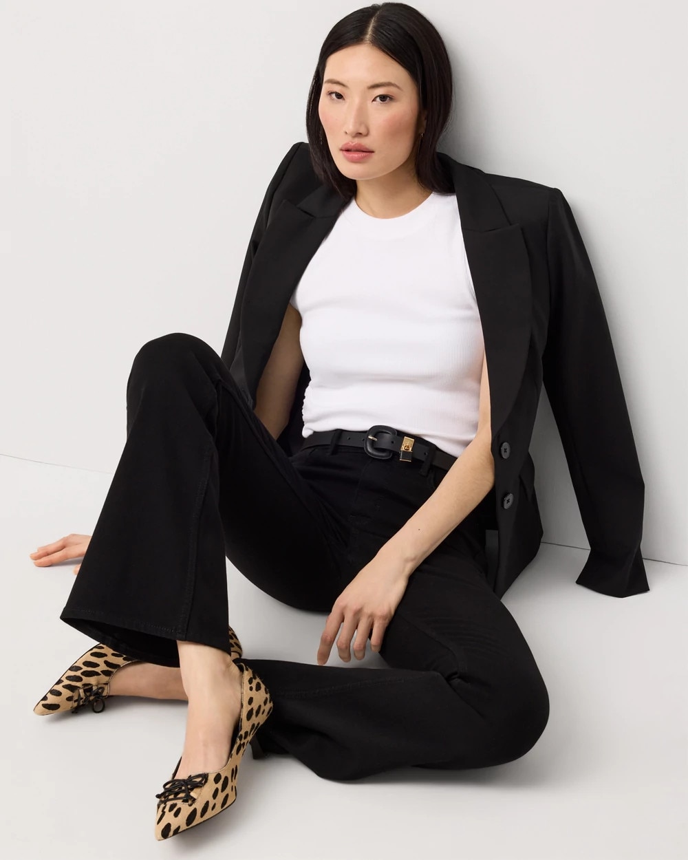 WHBM FORME™ Ribbed Stretch Ruched Side Tank