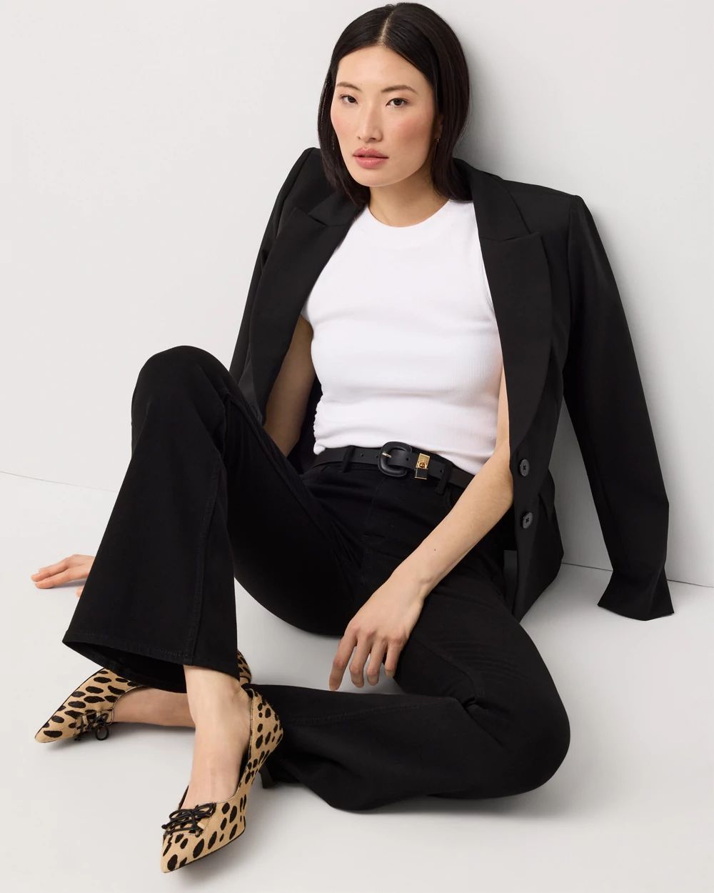 WHBM FORME™ Ribbed Stretch Ruched Side Tank