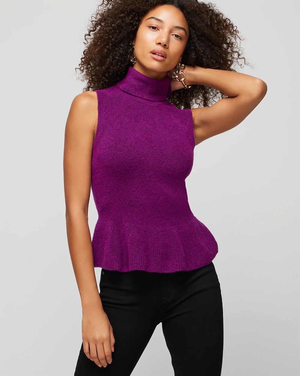 Sleeveless Soft Tank Peplum