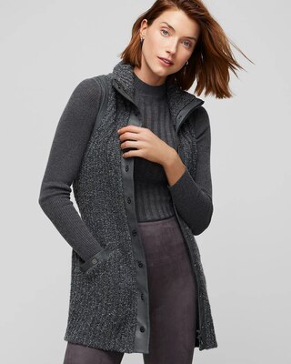 Boucle Coated Sweater Vest