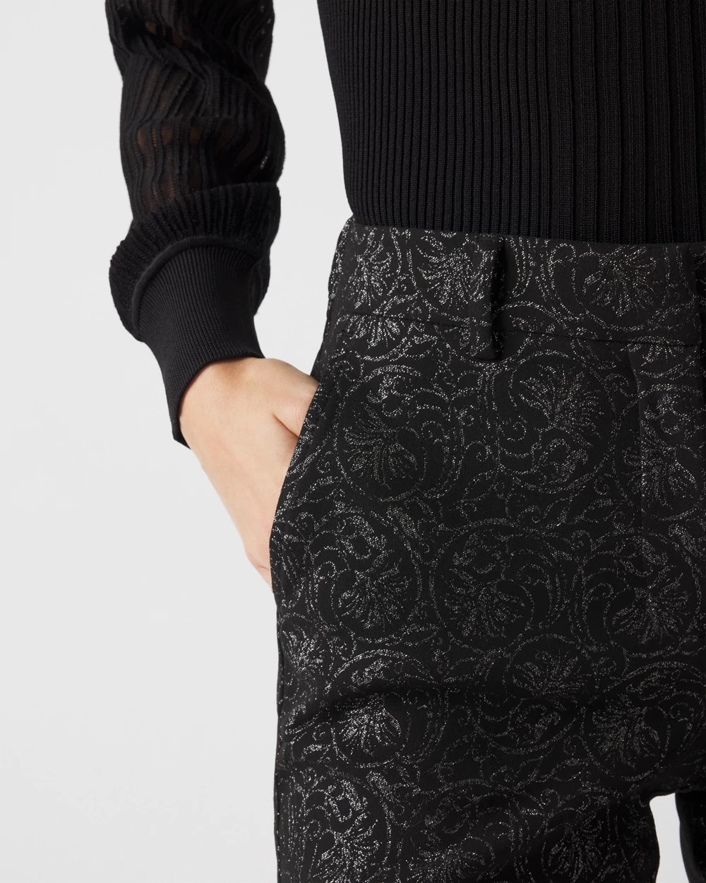 WHBM® Elle Slim Ankle Jacquard Pant