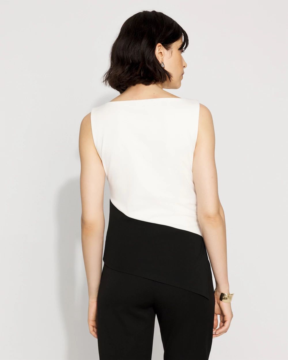 Colorblocked Asymmetric Hem Tank
