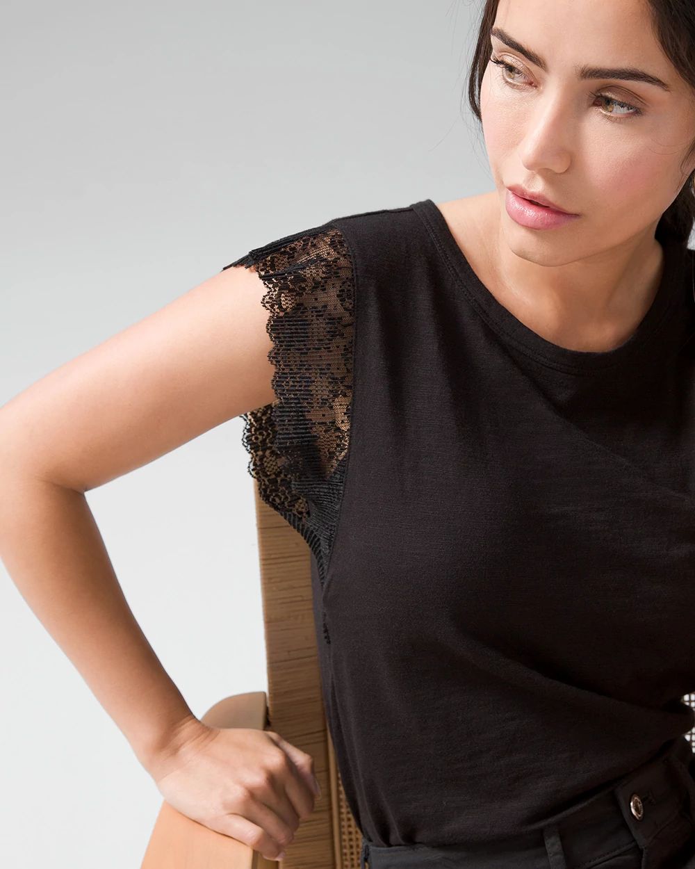 Lace Sleeve Tee