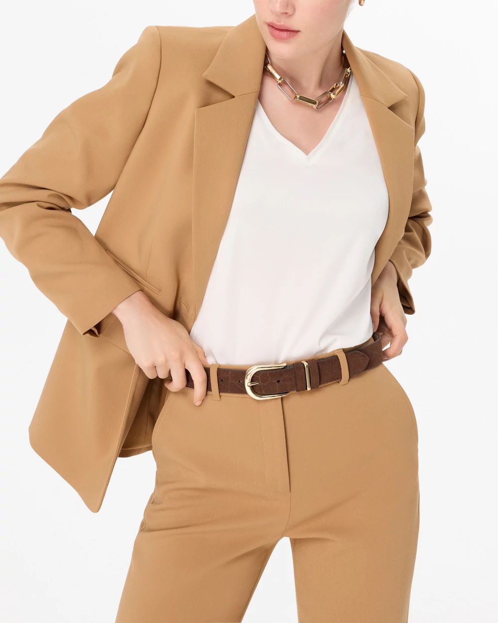 Sueded Croc Pant Belt