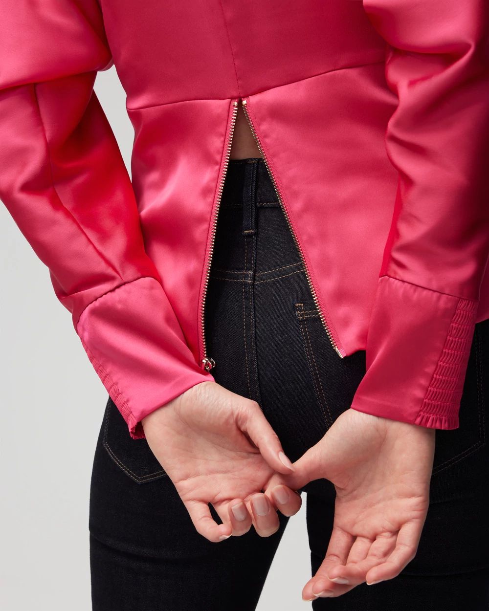 Long Sleeve V-Neck Empire Waist Blouse