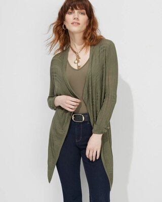 Outlet WHBM 3/4-Sleeve Airy Cascade Cardi
