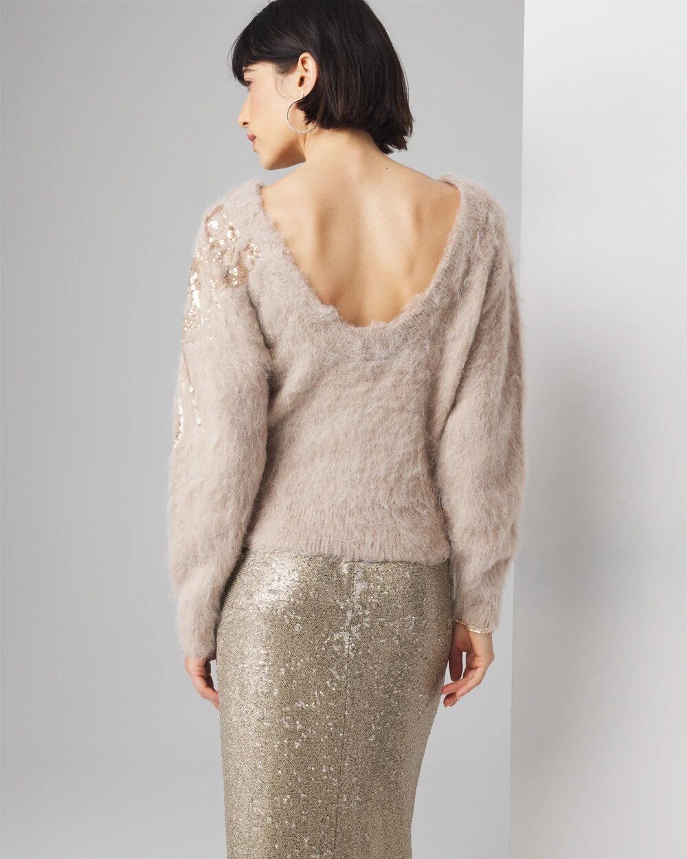 Sequin Embellished Sweater - image 4