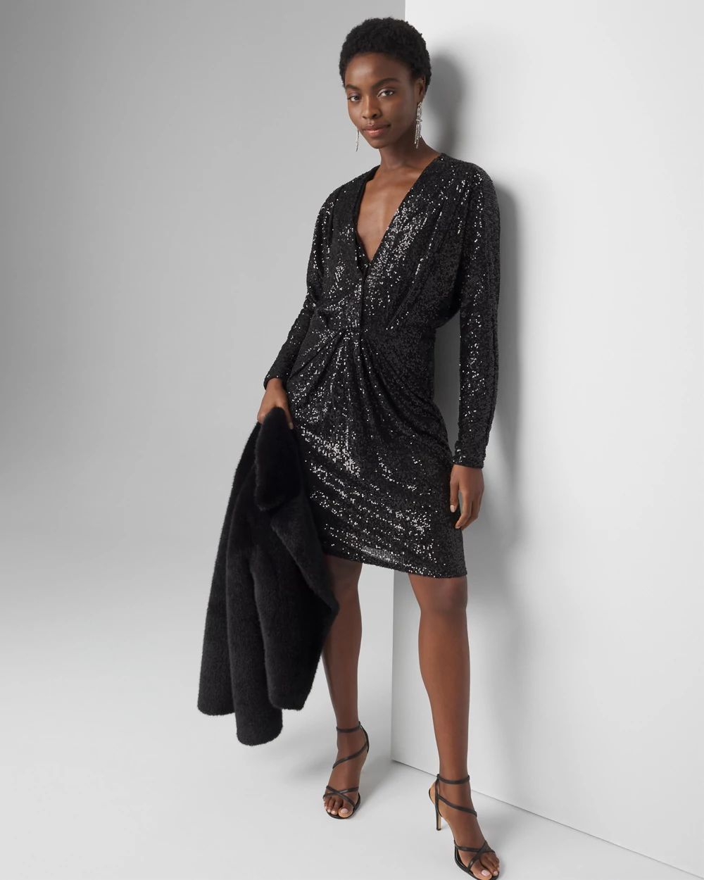 Sequin Pleated Dress click to view larger image.