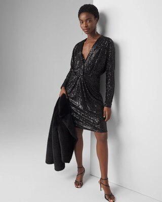 Sequin Pleated Dress click to view larger image.