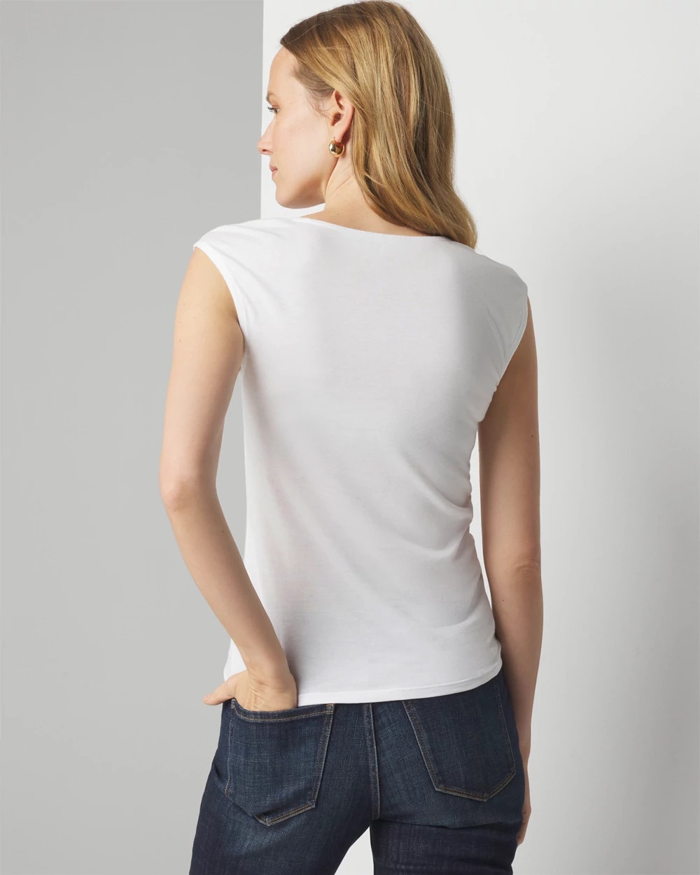 Cotton Modal Square Neck Tee