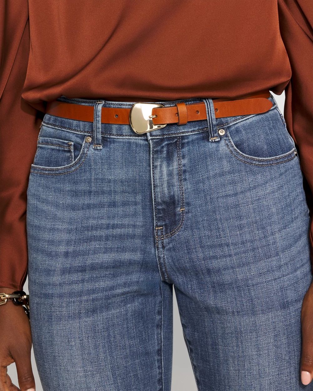 Gold Buckle Pant Belt