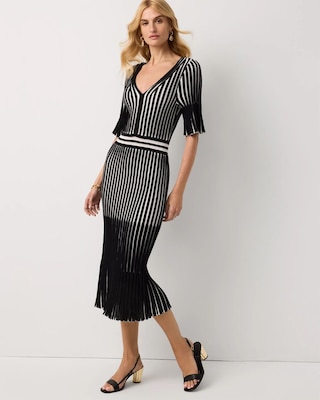 Petite Flutter Sleeve Sweater Dress