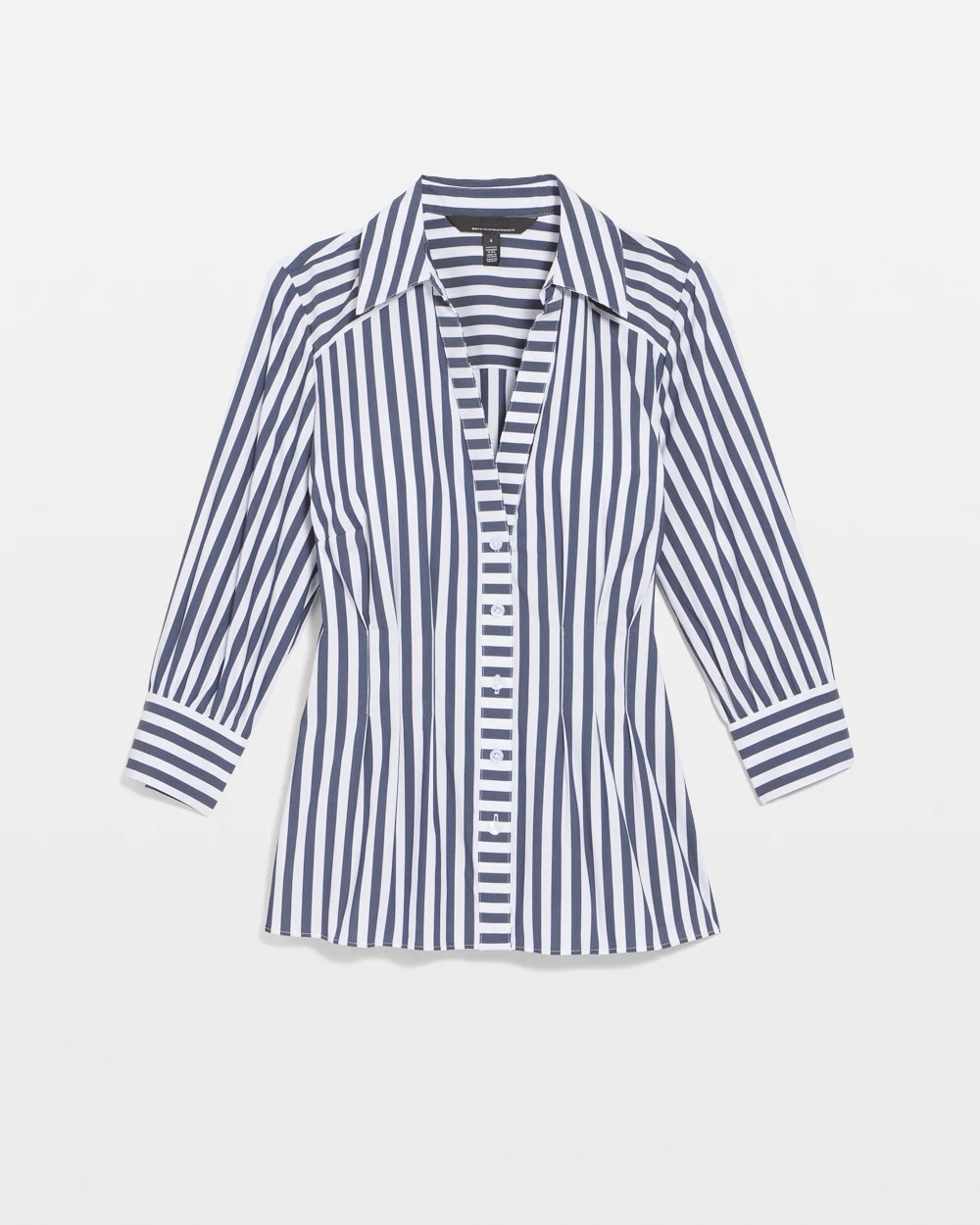 Elbow-Sleeve Poplin Shirt