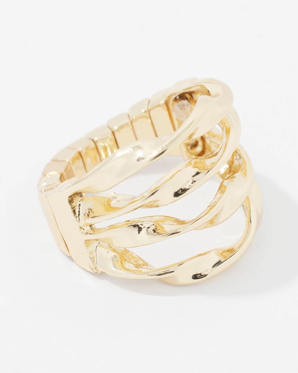 Gold Twisted Stretch Ring