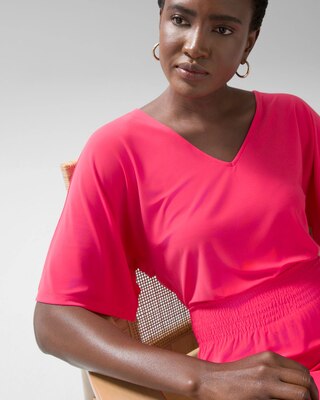 Kimono Sleeve Smocked Waist Dress