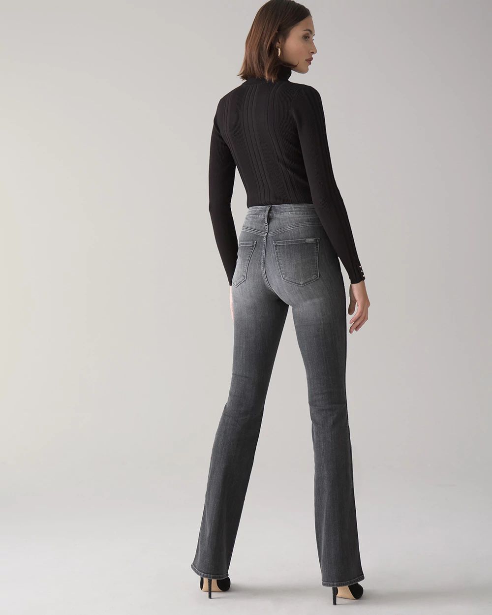 Curvy-Fit High-Rise Skinny Flare Jeans