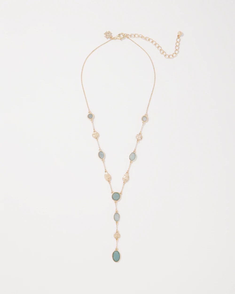 Blue Stone Y Necklace
