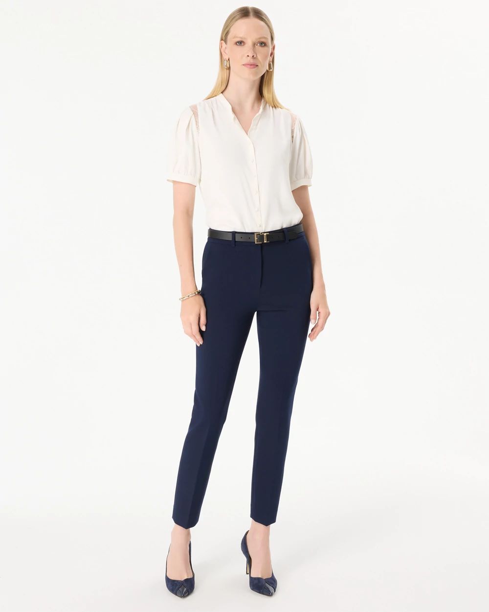 Luxe Stretch High-Rise Elle Slim Ankle Pant