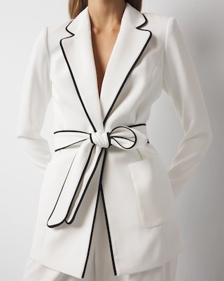 Relaxed Blazer with Piping click to view larger image.