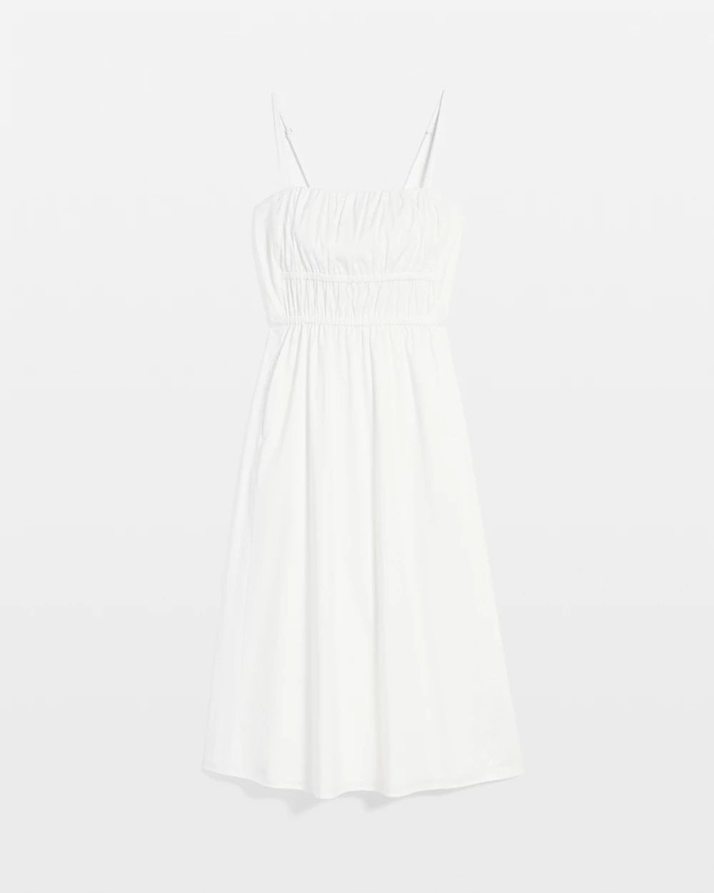 Poplin Tie Back Midi Dress