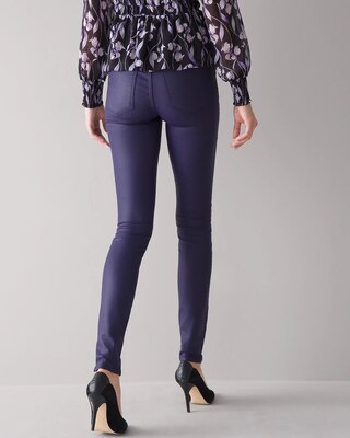 Curvy-Fit High Rise Coated Skinny Jeans