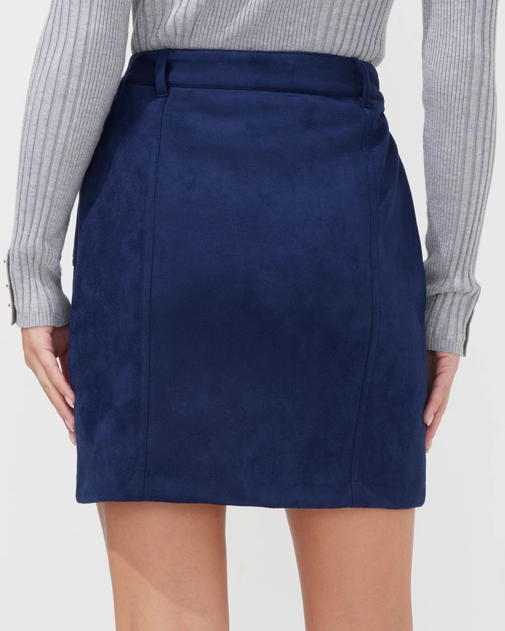 Outlet WHBM Mid-Rise Faux-Suede Skirt