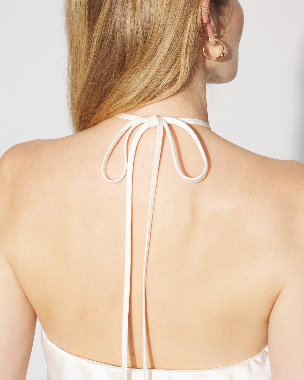 O-Ring Satin Halter Top - image 3