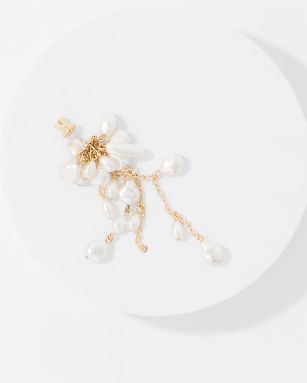 Glass + Shell Chandelier Earrings