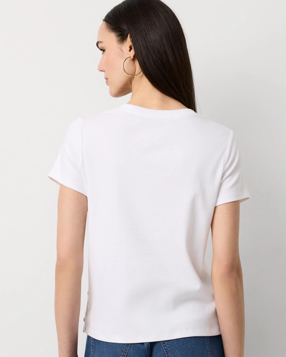 Side Button Tee