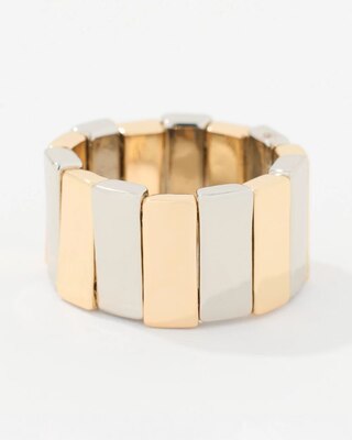 Mixed Metal Stretch Ring click to view larger image.