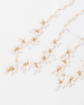 Convertible Glass Pearl Necklace click to view larger image.