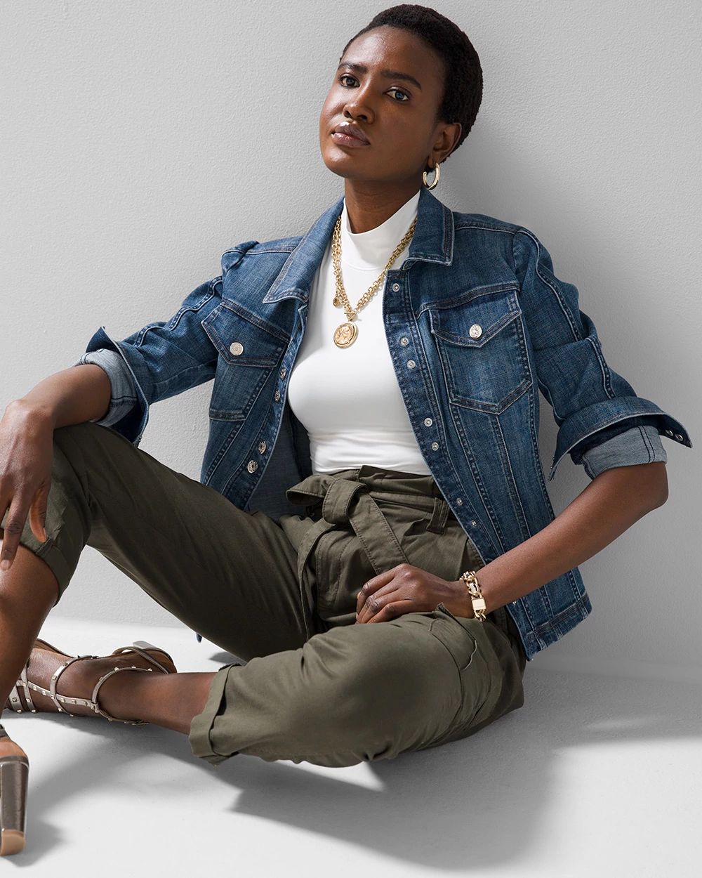 WHBM FORME™ All Ways Stretch Mock Neck Tank click to view larger image.