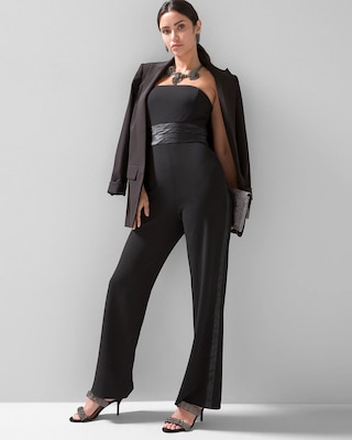 Strapless Tuxedo Jumpsuit click to view larger image.