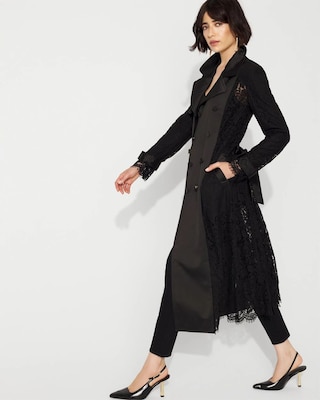 Lace + Satin Trench Coat click to view larger image.