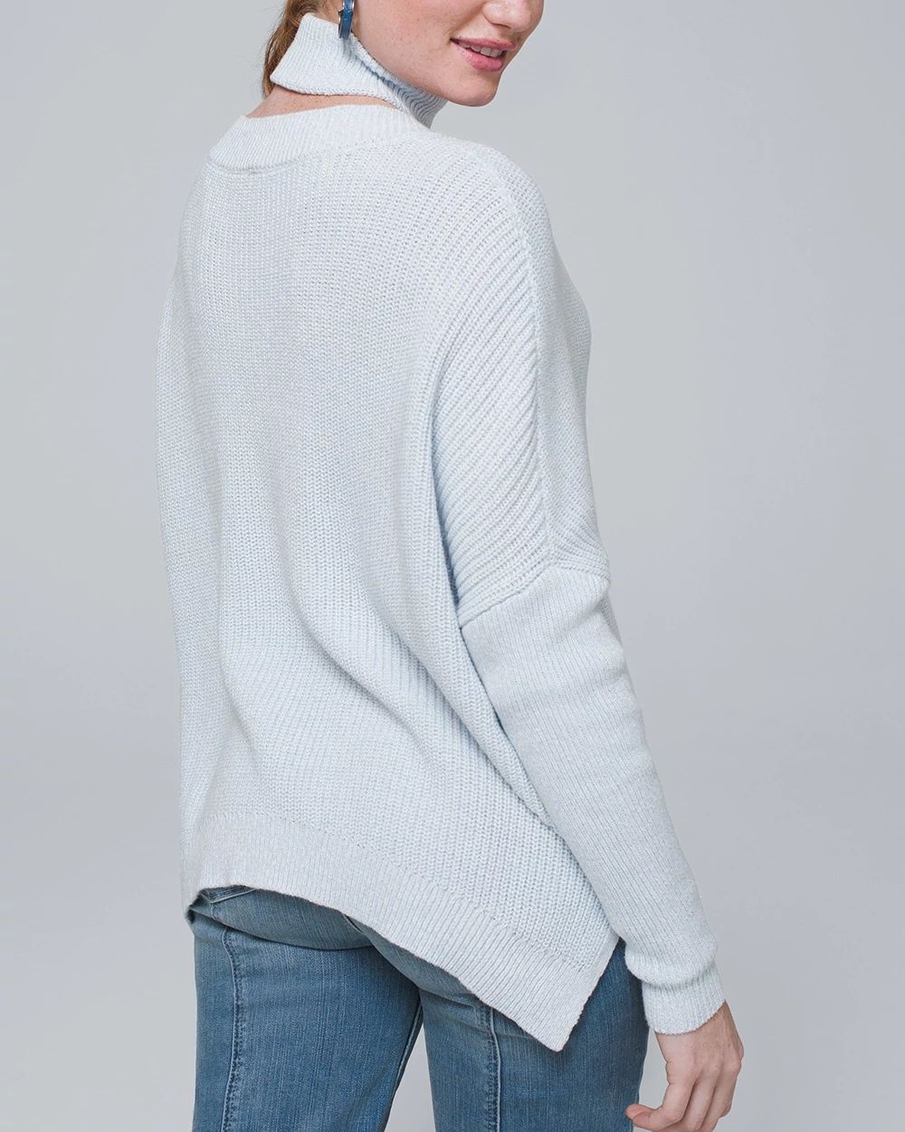Petite Pullover Sweater with Removable Choker click to view larger image.
