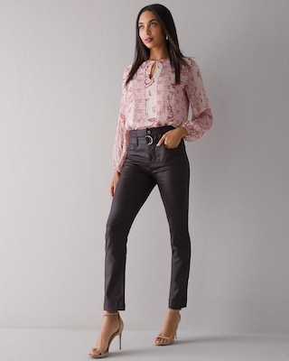 Extra High-Rise Coated Ankle Jeans click to view larger image.
