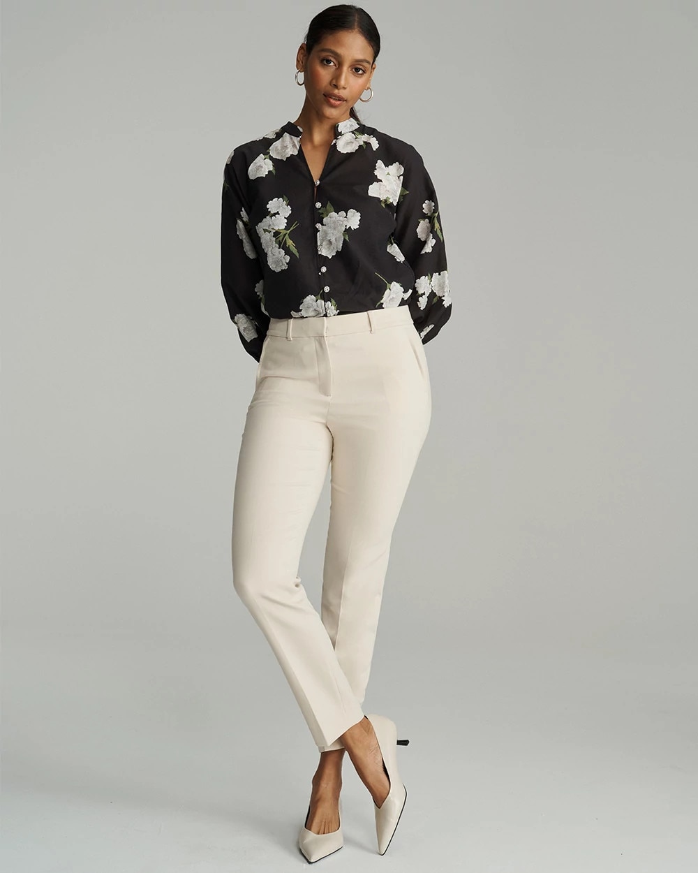 High-Rise Elle Slim Ankle Pant
