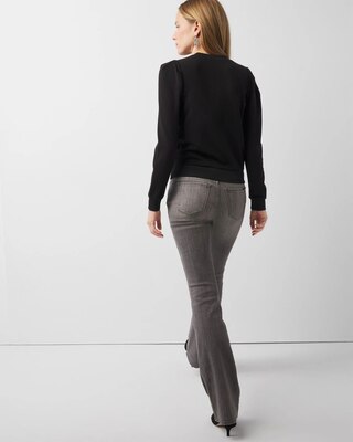 Puff Sleeve Henley Top click to view larger image.