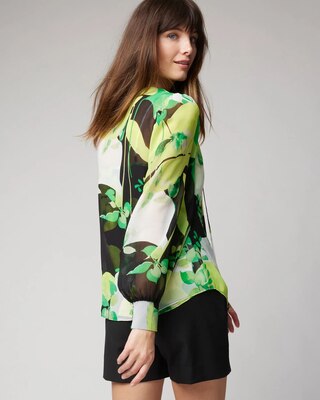 Chiffon Tie-Neck Blouse