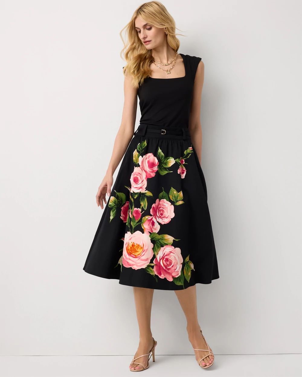 A-line Midi Skirt