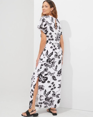 Outlet WHBM Tie-Waist Maxi Dress
