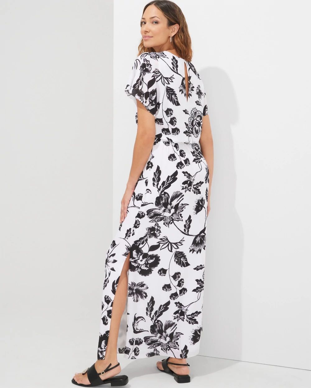 Outlet WHBM Tie-Waist Maxi Dress