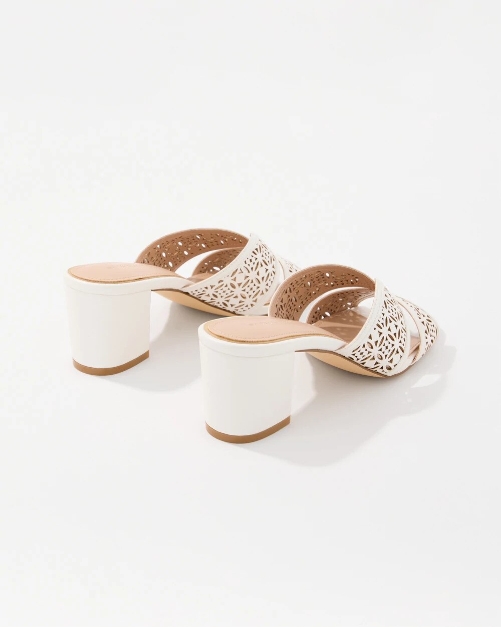 Cutwork Heeled Sandals - image 4