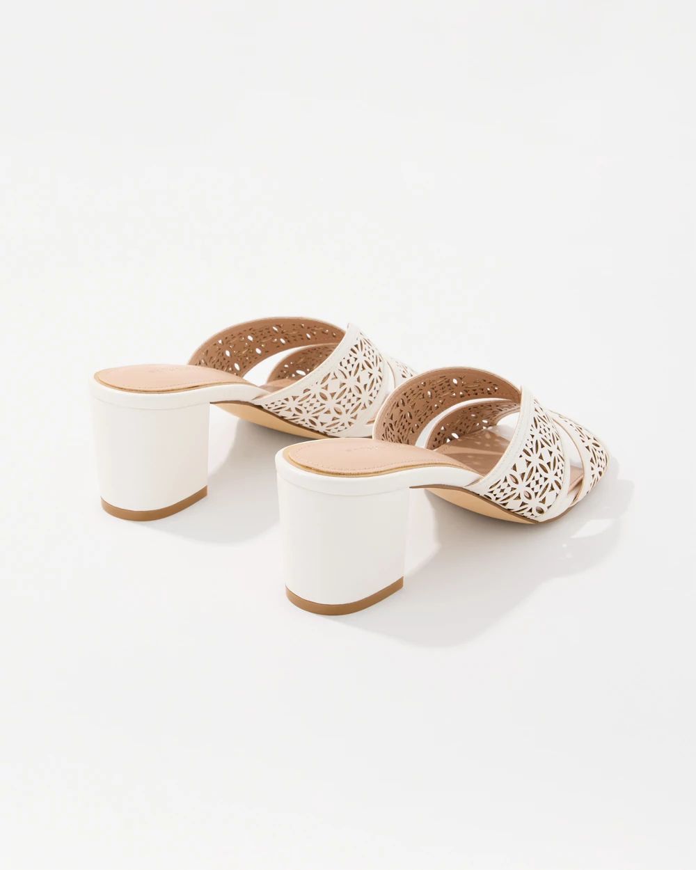 Cutwork Heeled Sandals
