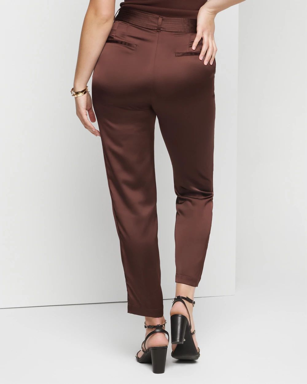Belted Utility Straight Crop Pants click to view larger image.