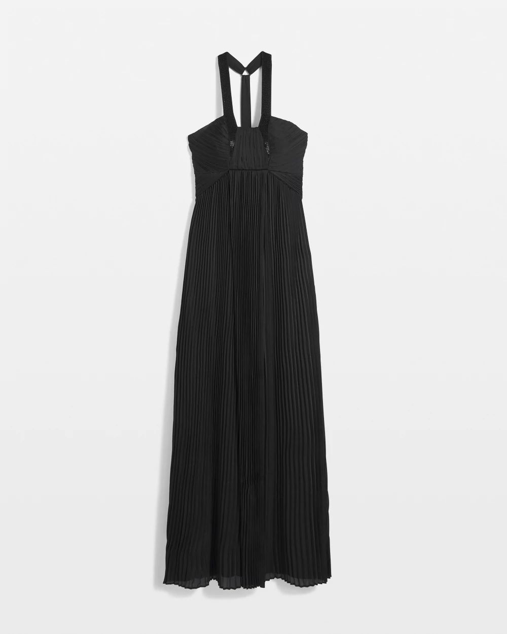 Beaded Halter Maxi Gown