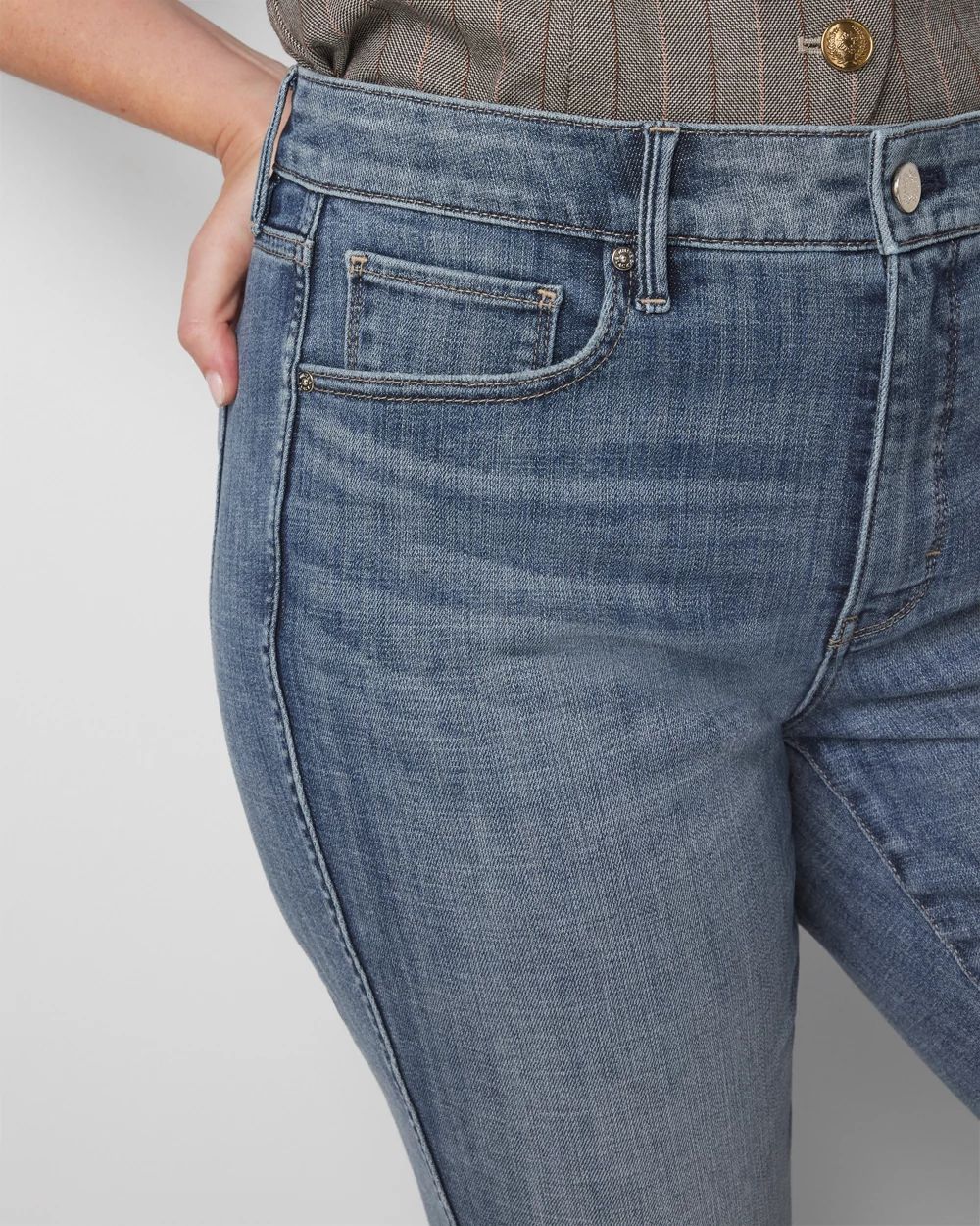 Curvy High-Rise Skinny Flare Jeans